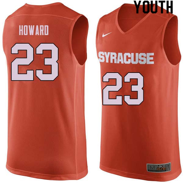 Youth #23 Frank Howard Syracuse Orange College Basketball Jerseys Sale-Orange